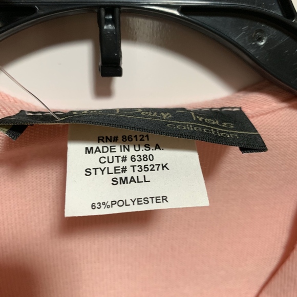 Pink Cardigan w Pink Pearls New Un Deux Trois - Picture 5 of 6